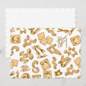 Populairste Italiaanse voedingsmiddelen en verniss Feestdagenkaart (Voorkant / Achterkant)