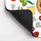 Populairste Italiaanse voedingsmiddelen en verniss Muismat (Hoek)