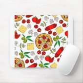 Populairste Italiaanse voedingsmiddelen en verniss Muismat (Met muis)