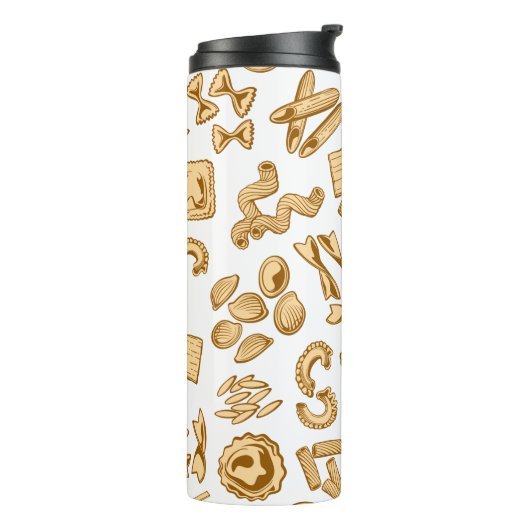 Populairste Italiaanse voedingsmiddelen en verniss Thermosbeker (Gedraaid links)