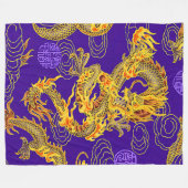 Populairste koninklijke Chinese keizer Dragon Fant Fleece Deken (Voorkant (Horizontaal))