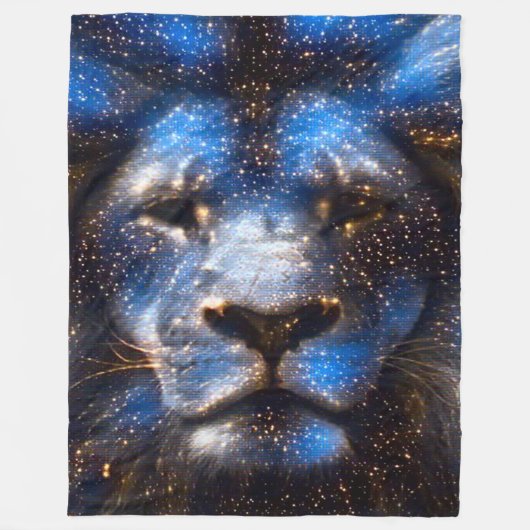 Populairste Leo Zodiac Lion Spirit Fantasy Art Fleece Deken (Voorkant)