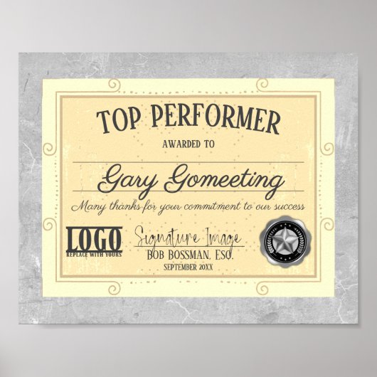 Populairste medewerker van de maandfoto-weergave poster (Voorkant)