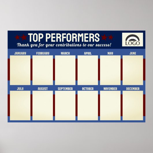 Populairste medewerker van de maandfoto-weergave poster (Voorkant)