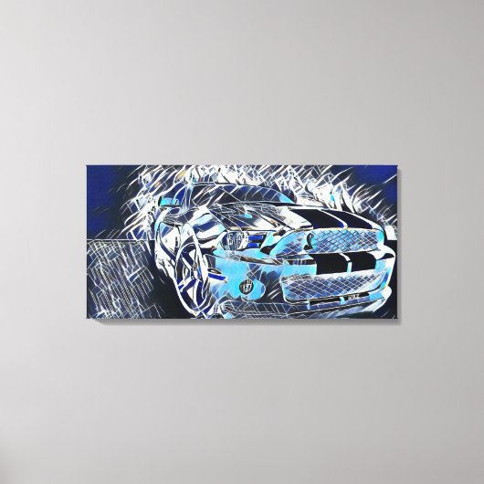 Populairste Mustang Abstracte Acryl Medium Paint Canvas Afdruk (Voorkant)