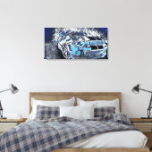 Populairste Mustang Abstracte Acryl Medium Paint Canvas Afdruk (Insitu (Slaapkamer))