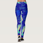 Populairste Neon Chinese Keizer Dragon Fantasy Leggings (Achterkant)