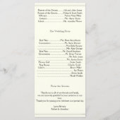 Populairste Stropdassen-weddenschap Programmakaart (Achterkant)