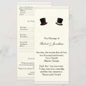 Populairste Stropdassen-weddenschap Programmakaart (Voorkant / Achterkant)