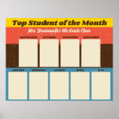 Populairste student van de maand de vertoning p va poster (Voorkant)