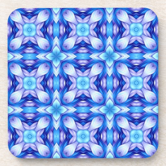 Popular captivating pattern in blue and violet bier onderzetter (Voorkant)