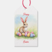 Popular Cute Easter Bunny And Eggs Collection Cadeaulabel (Voorkant)