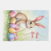 Popular Cute Easter Bunny And Eggs Collection Theedoek (Horizontaal)