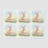 Popular Cute Easter Bunny And Eggs Collection Tissuepapier (Voorkant)