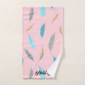 Popular Feathers Luxury Boho Collection Bad Handdoek (Handdoek)