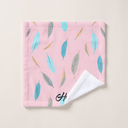 Popular Feathers Luxury Boho Collection Bad Handdoek (Wasdoekje)