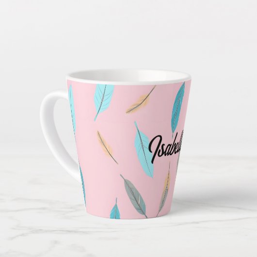 Popular Feathers Luxury Boho Collection Latte Mok (Linkerhoek)