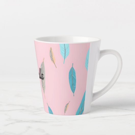 Popular Feathers Luxury Boho Collection Latte Mok (Rechts)