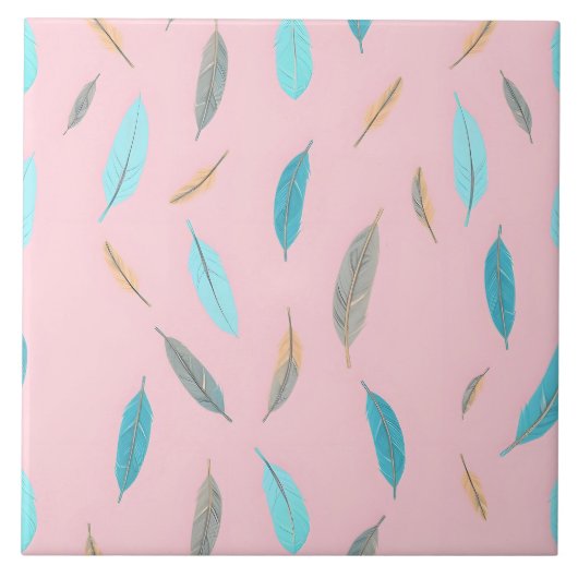 Popular Feathers Luxury Boho Collection Tegeltje (Voorkant)