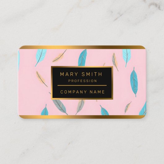 Popular Feathers Luxury Boho Collection Visitekaartje (Voorkant)