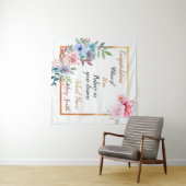 Popular Floral Customize Gold Tapestry Wandkleed (In Situ (horizontaal))
