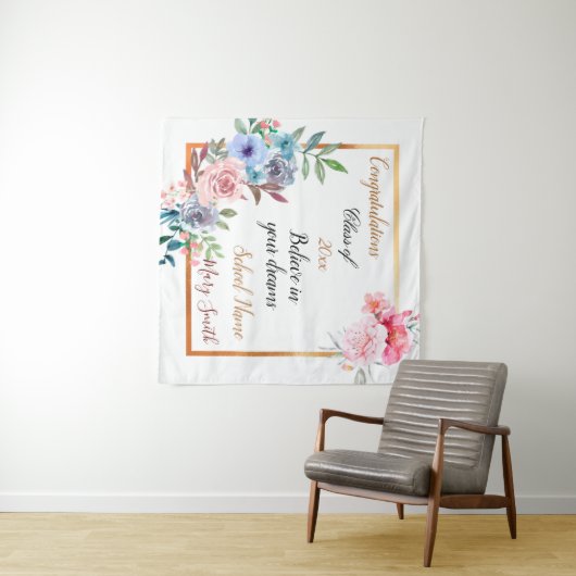 Popular Floral Customize Gold Tapestry Wandkleed (In Situ (horizontaal))