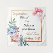 Popular Floral Customize Gold Tapestry Wandkleed (Voorkant)