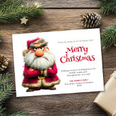 Popular grumpy Claus editable Christmas greeting Feestdagenkaart