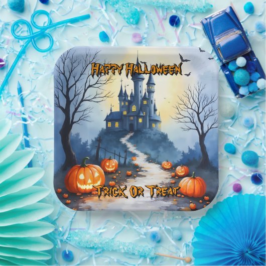 Popular Halloween Spooky Cute Collection Papieren Bordje (Feest)