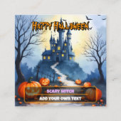 Popular Halloween Spooky Cute Collection Vierkante Visitekaartje (Voorkant)