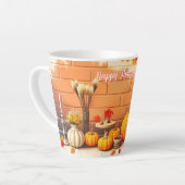 Popular Happy Thanksgiving Beautiful Fall Latte Mok (Linkerhoek)