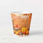 Popular Happy Thanksgiving Beautiful Fall Latte Mok (Voorkant)