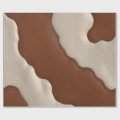 Popular Luxury Elegant Faux Cow Leather Collection Cadeaupapier (Vlak)