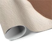 Popular Luxury Elegant Faux Cow Leather Collection Cadeaupapier (Rol Hoek)