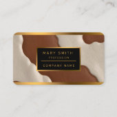 Popular Luxury Elegant Faux Cow Leather Collection Visitekaartje (Voorkant)