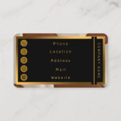 Popular Luxury Elegant Faux Cow Leather Collection Visitekaartje (Achterkant)