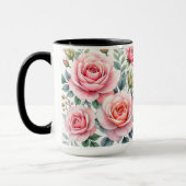 Popular Luxury Pink Roses Beautiful Collection Mok (Links)