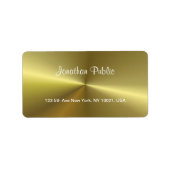 Popular Modern Metallic Faux Gold Script-Sjabloon Etiket (Voorkant)