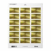 Popular Modern Metallic Faux Gold Script-Sjabloon Etiket (Full Sheet)