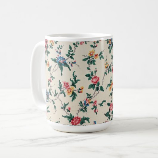 Popular multicolored flower pattern koffiemok (Voorkant links)