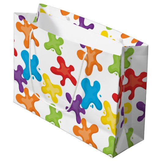 Popular Paint spzweeft artiest party gift bag Large Cadeautasje (Voorkant Gekanteld)