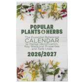 Popular Plants & Herbs - Calendar 2026/2027 Kalender (Hoes)