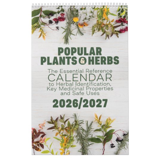 Popular Plants & Herbs - Calendar 2026/2027 Kalender (Hoes)
