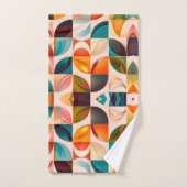 Popular Retro Abstract Squares Collectie Bad Handdoek (Handdoek)