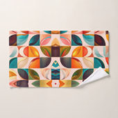 Popular Retro Abstract Squares Collectie Bad Handdoek (Handdoek)