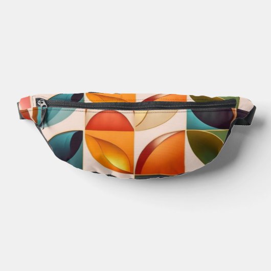 Popular Retro Abstract Squares Collectie Heuptasje (Liggend)