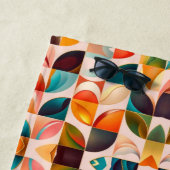 Popular Retro Abstract Squares Collectie Strandlaken (In situ)