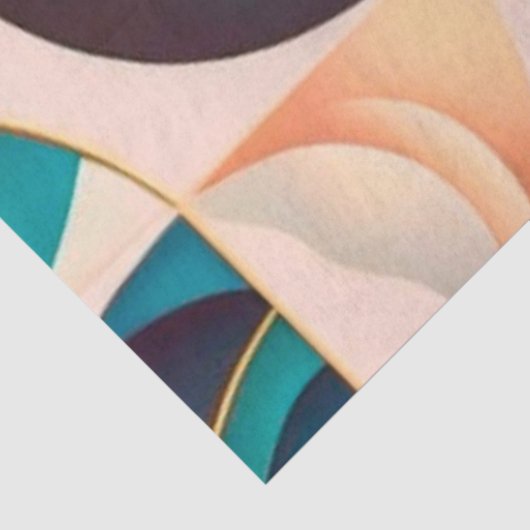 Popular Retro Abstract Squares Collectie Tissuepapier (Detail)