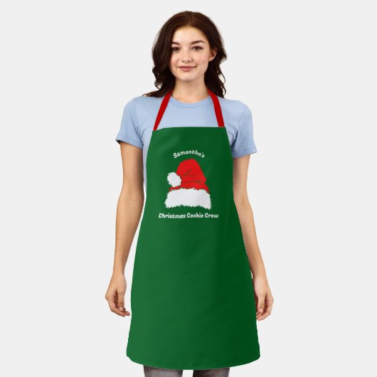 Popular Santa Christmas Cookie Baking Crew Schort (Gedragen)