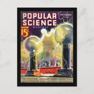 Popular Science Monthly, november 1936_Pulp Art Briefkaart